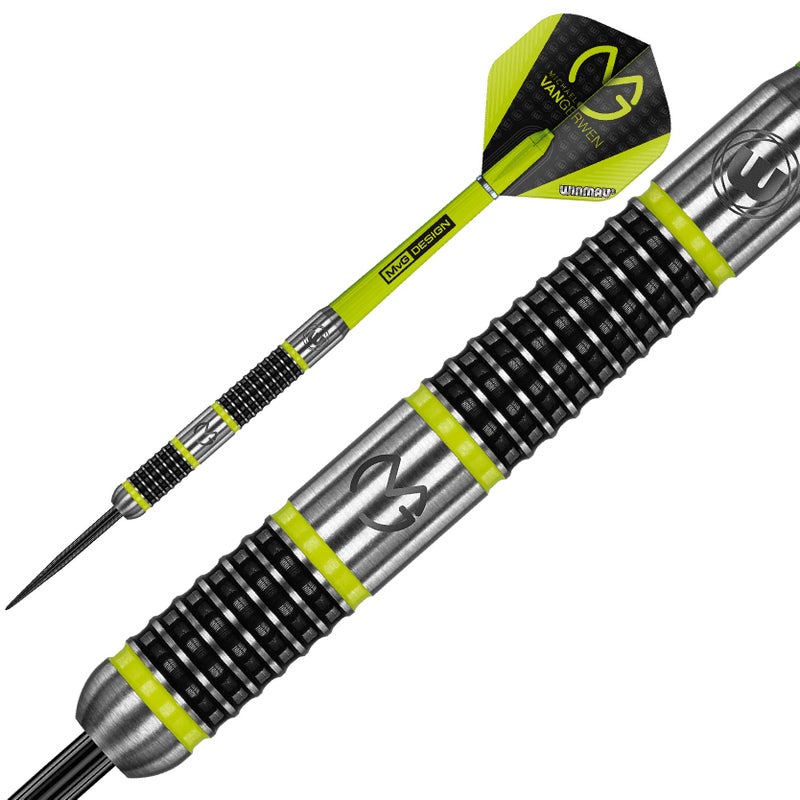 Winmau Michael Van Gerwen MvG Aspire Tungsten Steeltip Darts Set 24g with Prism Flights and Nylon Shafts (Stems) - Image 2